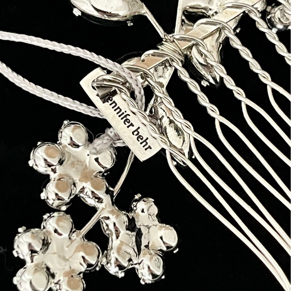 Jennifer Behr Silver Floral Hair Comb main image 5